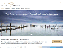 Tablet Screenshot of naturaloysters.com.au